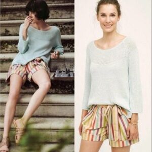 Moth Light Blue linen and organic cotton Knit Sweater